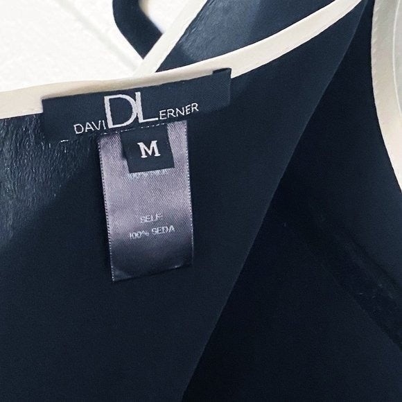 David Lerner ShopBop Silk Mini Sheath Little Black Dress M - Picture 5 of 12